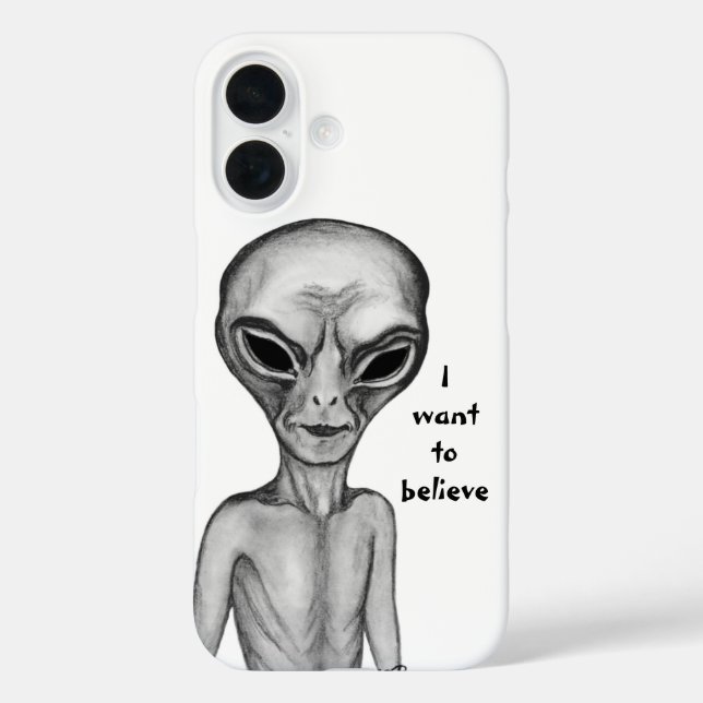 Grey Alien , I want to believe Case-Mate iPhone Case (Back)