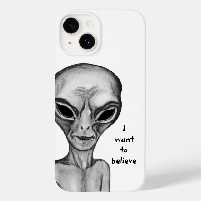 Grey Alien , I want to believe Case-Mate iPhone Case (Back)