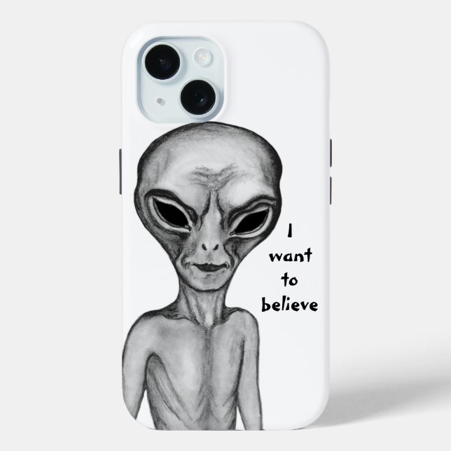 Grey Alien , I want to believe Case-Mate iPhone Case (Back)
