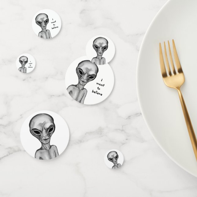 Grey Alien , I want to believe Confetti (Group)