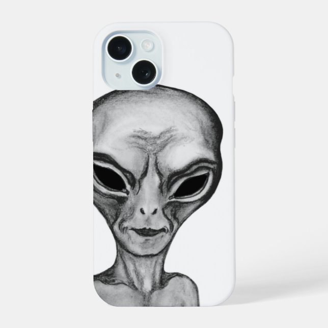 Grey Alien , I want to believe iPhone 15 Case (Back)