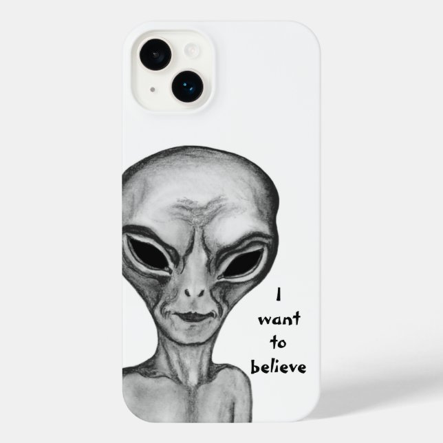 Grey Alien , I want to believe iPhone Case (Back)