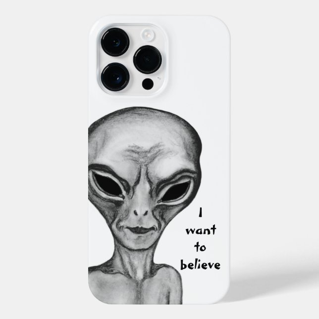 Grey Alien , I want to believe iPhone Case (Back)