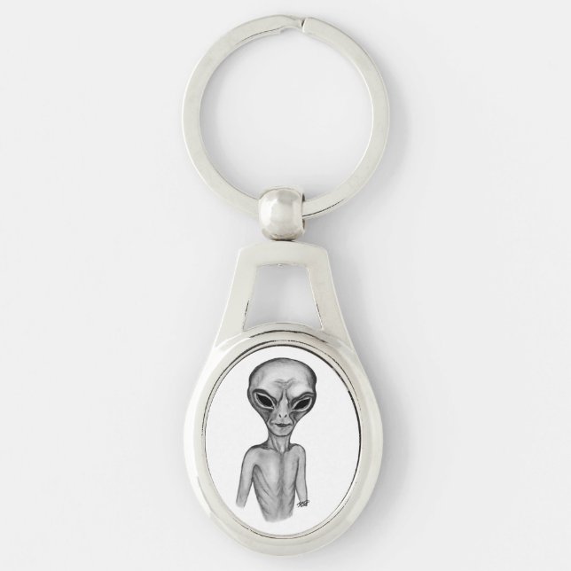 Grey Alien , I want to believe Key Ring (Front)
