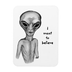 Grey Alien , I want to believe Magnet