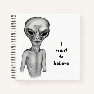 Grey Alien , I want to believe Notebook