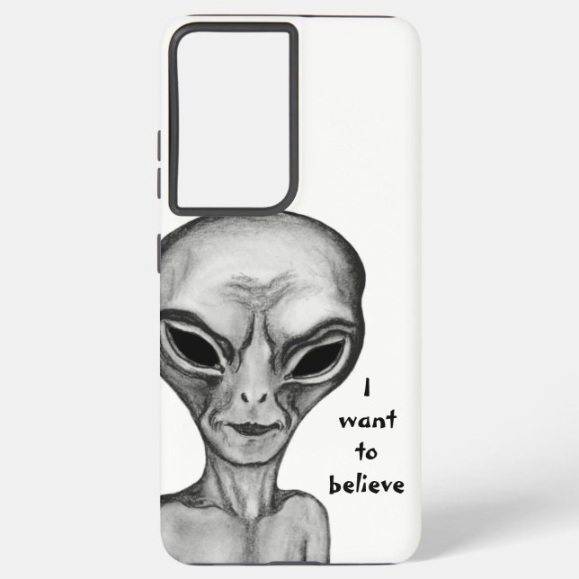 Grey Alien , I want to believe Samsung Galaxy S21+ Case (Back)