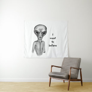 Grey Alien , I want to believe Tapestry