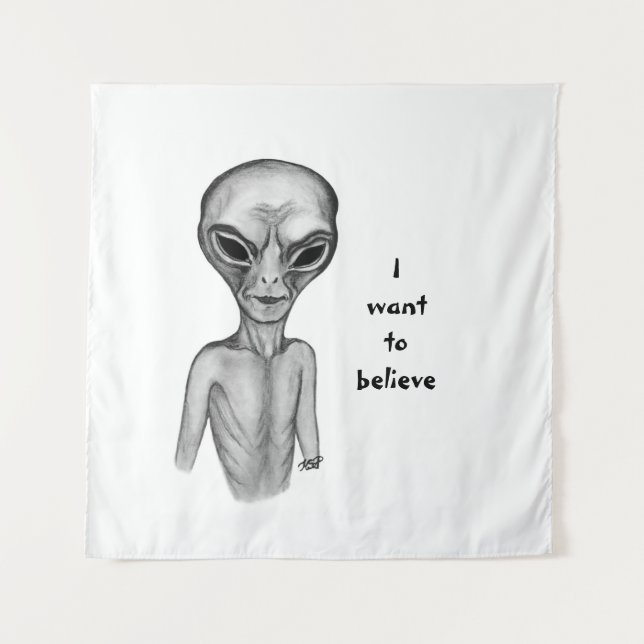 Grey Alien , I want to believe Tapestry (Front)