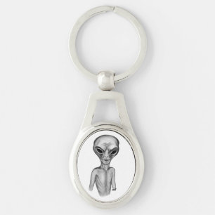 Grey Alien Key Ring