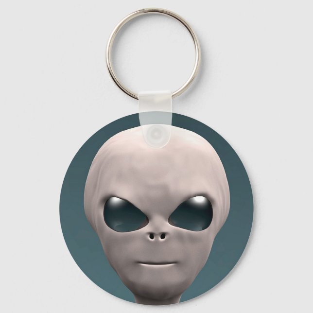 Grey Alien Key Ring (Front)