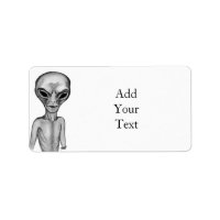 Grey Alien Label