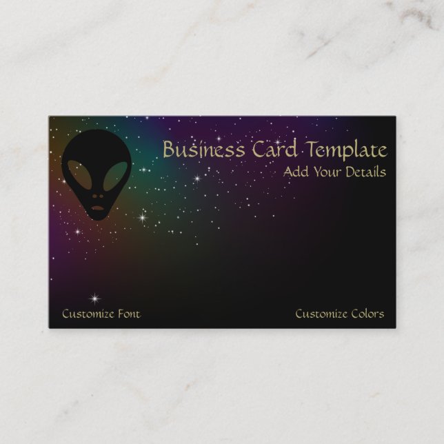 Grey Alien - Logo Ancient Alien Business Card (Front)