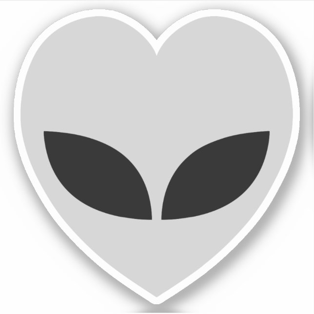 Grey Alien Love Heart (Front)