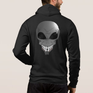 Grey alien Men's Bella+Canvas Full-Zip Hoodie