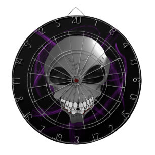 Grey alien Metal Cage Dartboard