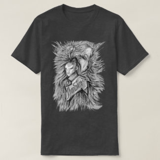 Grey Alien Monster Art Pen Drawing T-Shirt