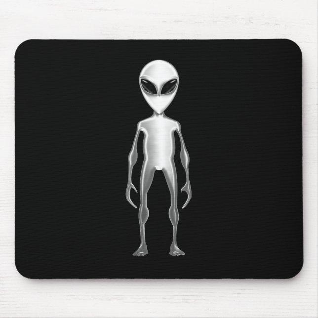 Grey Alien Mouse Mat (Front)