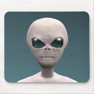 Grey Alien Mouse Mat
