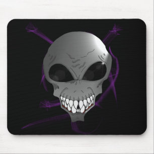 Grey alien Mousepad