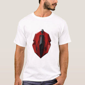 grey alien on a blood stone space T-Shirt