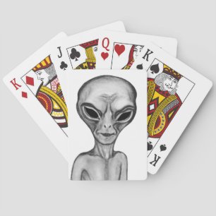 Grey Alien Playing Cards