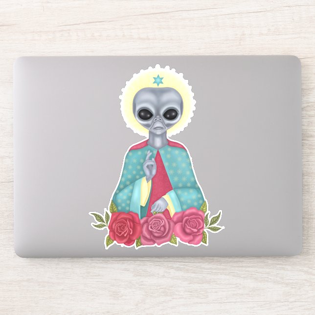 Grey Alien Sticker (Computer)