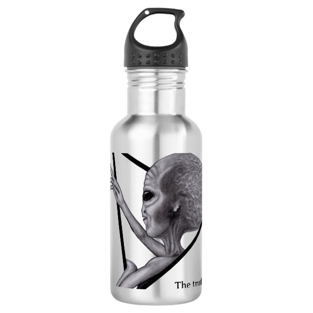 Grey Alien, the truth is out there 710 Ml Water Bottle (Front)
