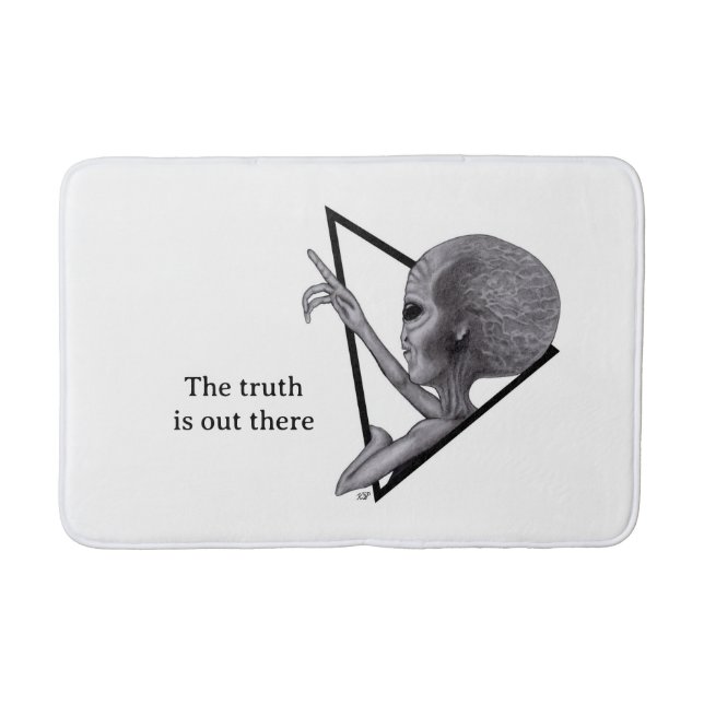 Grey Alien, the truth is out there Bath Mat (Front)