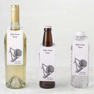 Grey Alien, the truth is out there Bottle Tag