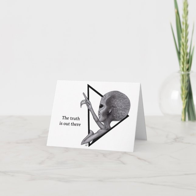 Grey Alien, the truth is out there Card (Front)