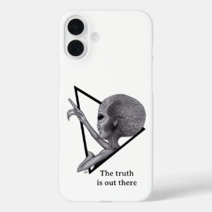 Grey Alien, the truth is out there iPhone 16 Plus Case