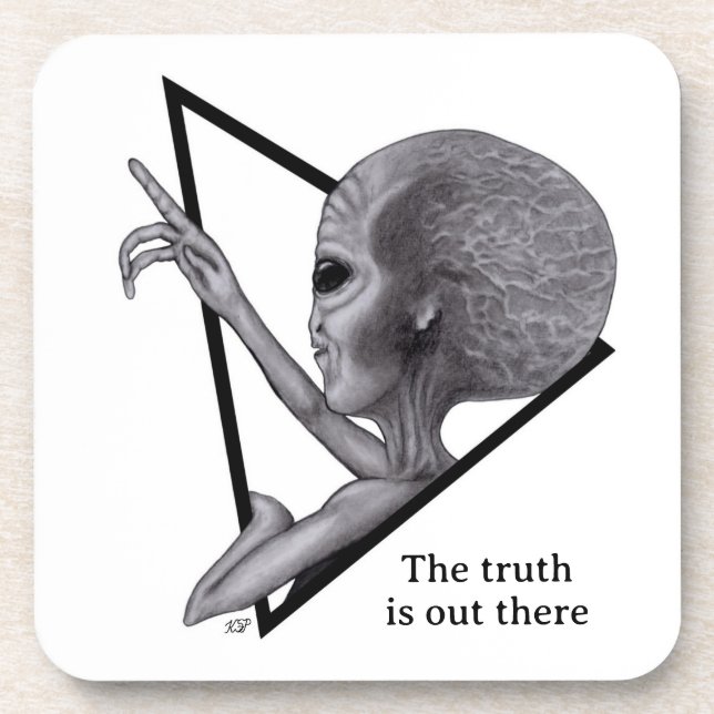 Grey Alien, the truth is out there Coaster (Front)