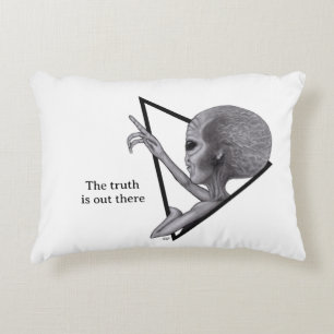 Grey Alien, the truth is out there Decorative Cushion