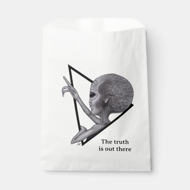 Grey Alien, the truth is out there Favour Bags (Front)