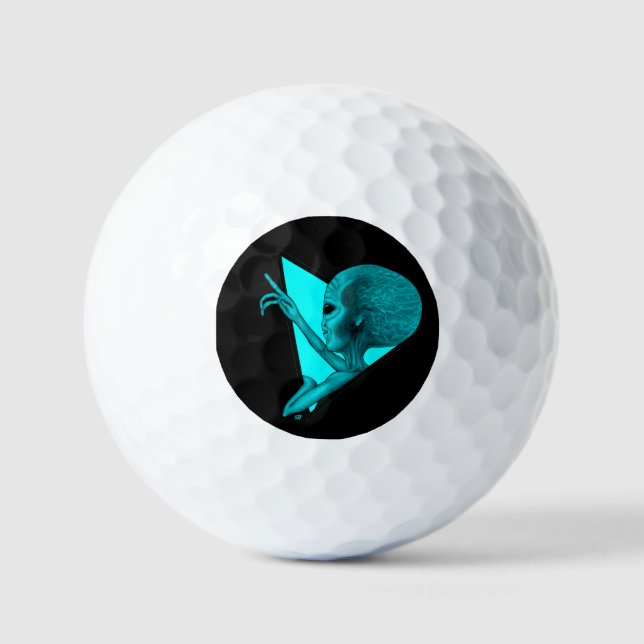 Grey Alien, the truth is out there Golf Balls (Front)