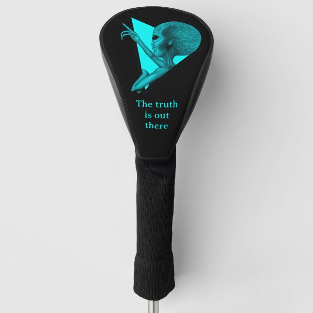 Grey Alien, the truth is out there Golf Head Cover (Front)
