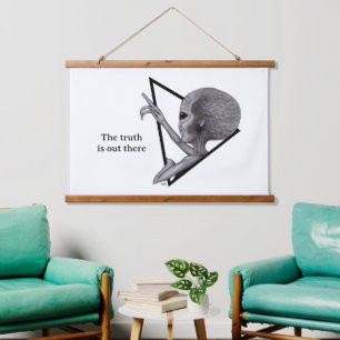 Grey Alien, the truth is out there Hanging Tapestry