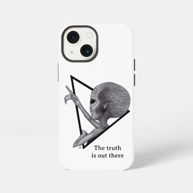Grey Alien, the truth is out there iPhone Case (Back)
