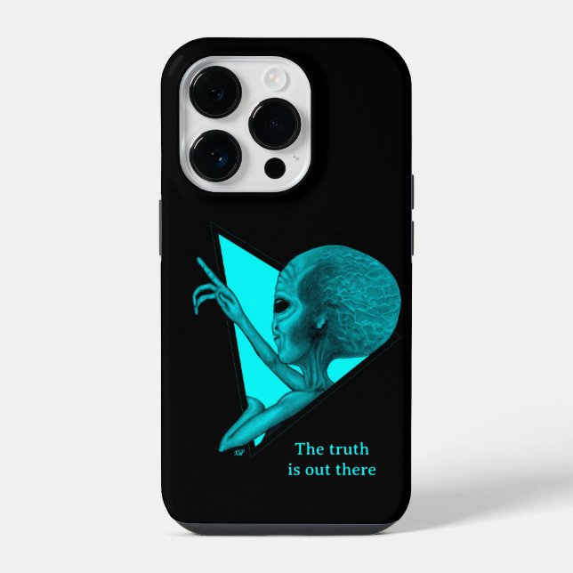 Grey Alien, the truth is out there iPhone Case (Back)