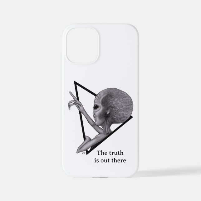 Grey Alien, the truth is out there iPhone Case (Back)
