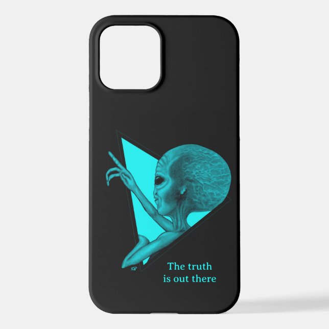 Grey Alien, the truth is out there iPhone Case (Back)