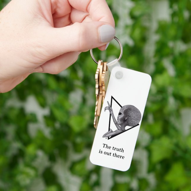 Grey Alien, the truth is out there Key Ring (Hand)