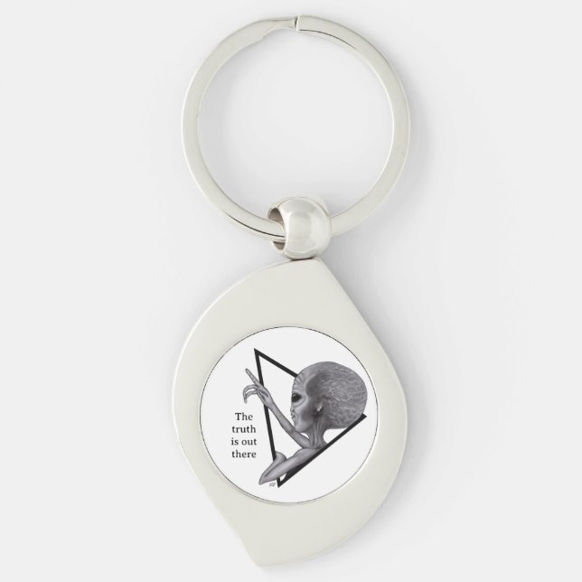 Grey Alien, the truth is out there Key Ring (Front)