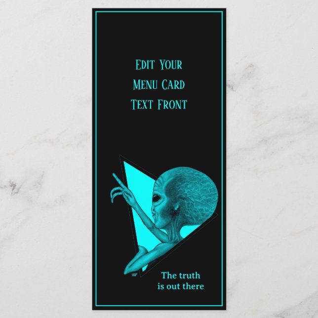 Grey Alien, the truth is out there Menu (Front)