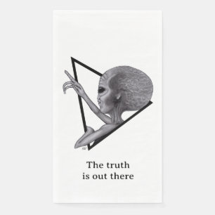 Grey Alien, the truth is out there Napkin