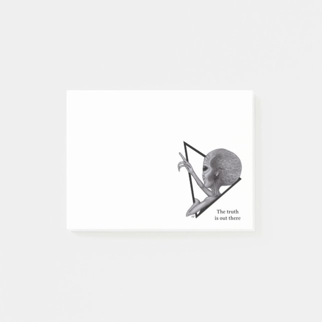 Grey Alien, the truth is out there Post-it Notes (Front)