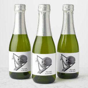 Grey Alien, the truth is out there Sparkling Wine Label