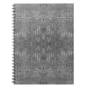 Grey Alligator Leather Notebook