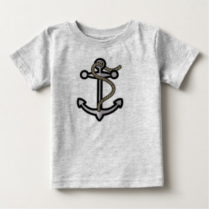 Grey Anchor Baby T-Shirt